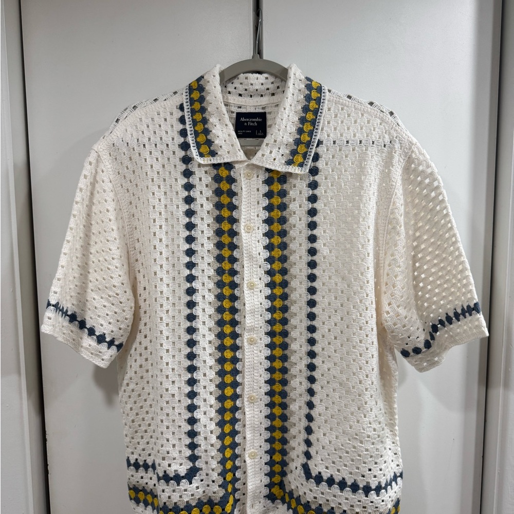 Abercrombie & Fitch White Crochet Top